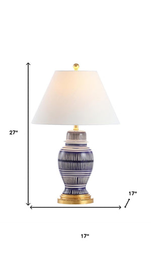 HomeRoots 22" Clear Urn Table Lamp - Elegant Empire Shade for Soft Ambient Light in Any Room Décor 716160