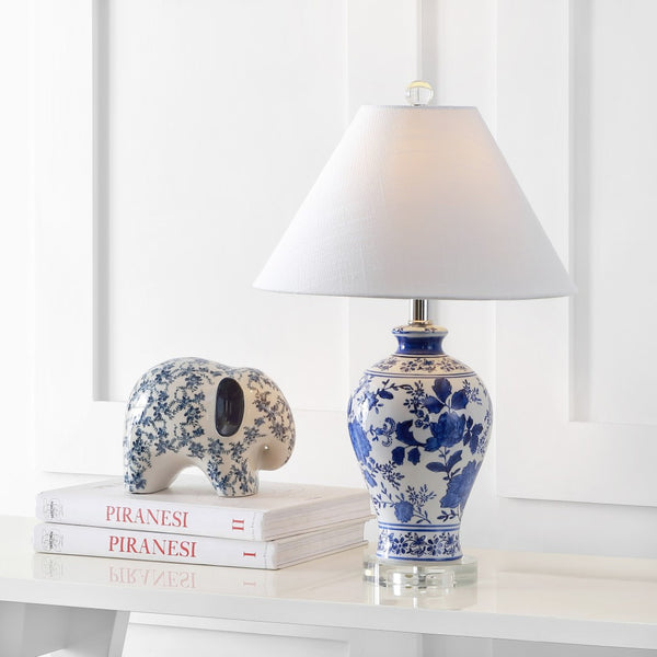 HomeRoots 29" White Table Lamp - Elegant LED Lighting with Soft Drum Shade for Home Décor & Accent Spaces 716161