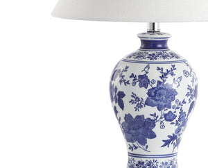 HomeRoots 29" White Table Lamp - Elegant LED Lighting with Soft Drum Shade for Home Décor & Accent Spaces 716161