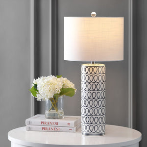 HomeRoots 32" Clear Table Lamp - Elegant Empire Shade for Modern Living Room, Bedroom & Office Decor 716162