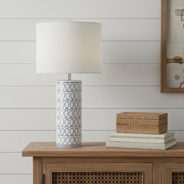 HomeRoots 32" Clear Table Lamp - Elegant Empire Shade for Modern Living Room, Bedroom & Office Decor 716162