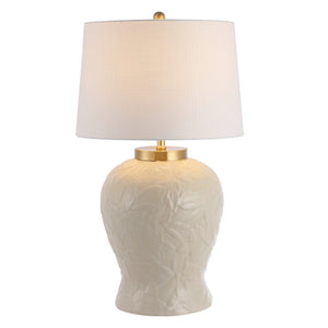 HomeRoots 33" Gold Contemporary Table Lamp with White Empire Shade for Stylish Ambient Lighting Decor 716163