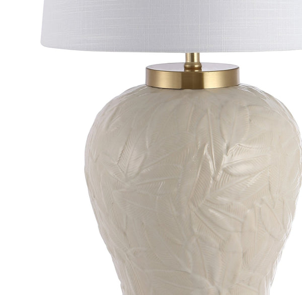 HomeRoots 33" Gold Contemporary Table Lamp with White Empire Shade for Stylish Ambient Lighting Decor 716163