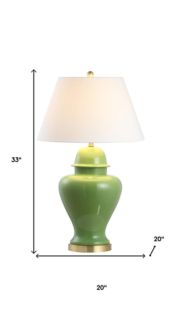 HomeRoots 33" Gold Novelty Table Lamp - Elegant LED Design with Empire Shade for Modern Home Decor Essentials 716164