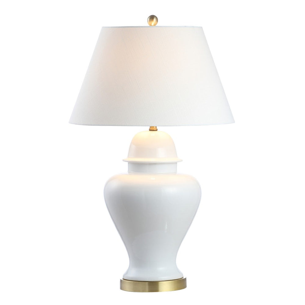 HomeRoots Set of Two 23" Clear Novelty Table Lamps with Elegant Empire Shades for Modern Home Decor Lighting 716165