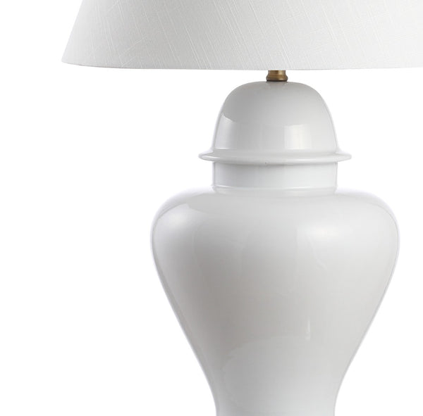 HomeRoots Set of Two 23" Clear Novelty Table Lamps with Elegant Empire Shades for Modern Home Decor Lighting 716165