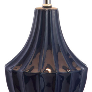 HomeRoots 25" Clear Novelty Table Lamp - Modern Acrylic Base With Soft White Linen Drum Shade for Any Room 716170