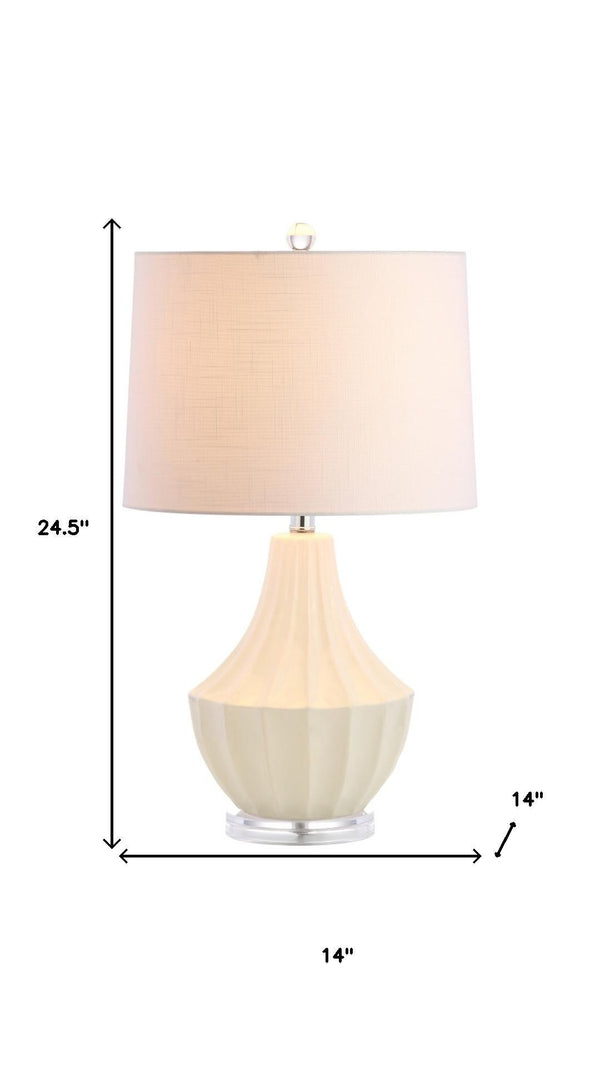 HomeRoots 30" Clear Novelty Table Lamp - Modern LED Globe Shade for Stylish Ambient Lighting in Any Room 716172