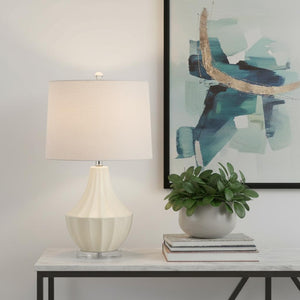 HomeRoots 30" Clear Novelty Table Lamp - Modern LED Globe Shade for Stylish Ambient Lighting in Any Room 716172