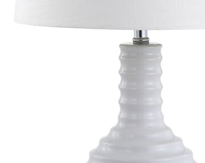 HomeRoots 32" Silver Table Lamp with Drum Shade - LED-Ready, Modern Design for Elegant Home Lighting 716174