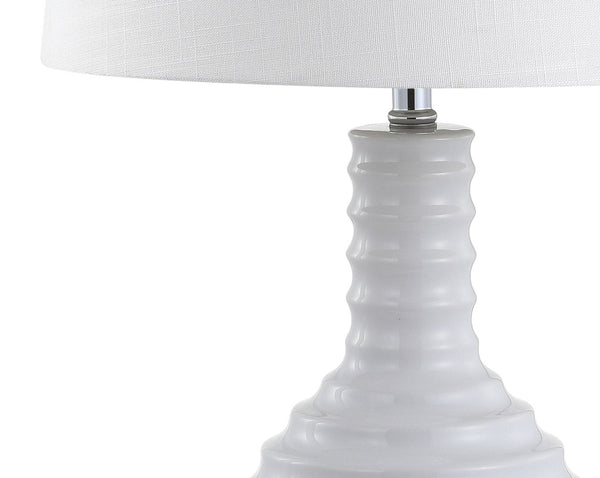 HomeRoots 32" Silver Table Lamp with Drum Shade - LED-Ready, Modern Design for Elegant Home Lighting 716174