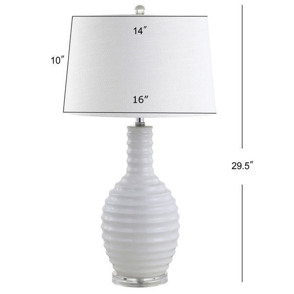 HomeRoots 32" Silver Table Lamp with Drum Shade - LED-Ready, Modern Design for Elegant Home Lighting 716174