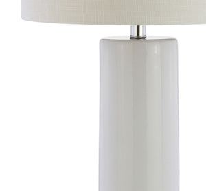 32 Inch Novelty Table Lamp with Drum Shade for Glam Elegant Living Room or Bedroom Decor