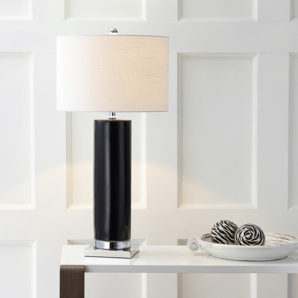HomeRoots 26" Blue Novelty Table Lamp - Contemporary Ceramic Design with Elegant Globe Shade for Home Decor 716175