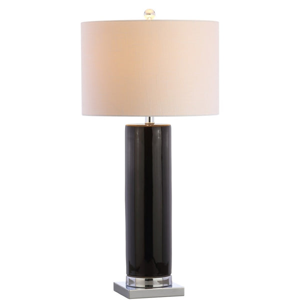 HomeRoots 26" Blue Novelty Table Lamp - Contemporary Ceramic Design with Elegant Globe Shade for Home Decor 716175