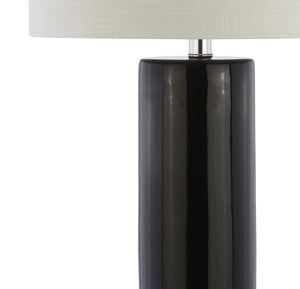 HomeRoots 26" Blue Novelty Table Lamp - Contemporary Ceramic Design with Elegant Globe Shade for Home Decor 716175