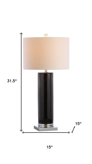 HomeRoots 26" Blue Novelty Table Lamp - Contemporary Ceramic Design with Elegant Globe Shade for Home Decor 716175