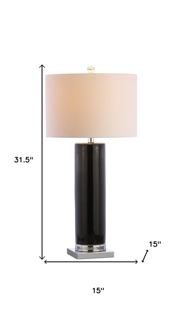 HomeRoots 26" Blue Novelty Table Lamp - Contemporary Ceramic Design with Elegant Globe Shade for Home Decor 716175