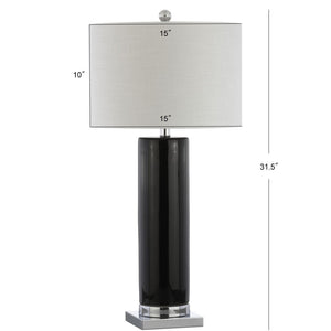 HomeRoots 26" Blue Novelty Table Lamp - Contemporary Ceramic Design with Elegant Globe Shade for Home Decor 716175