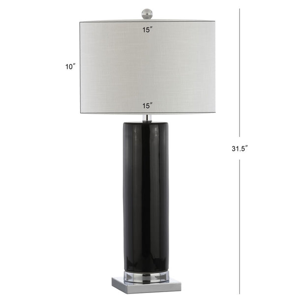 HomeRoots 26" Blue Novelty Table Lamp - Contemporary Ceramic Design with Elegant Globe Shade for Home Decor 716175
