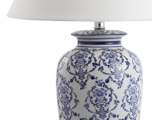HomeRoots 24" Clear Table Lamp - Modern LED Design with White Drum Shade for Warm Ambiance in Any Room 716182