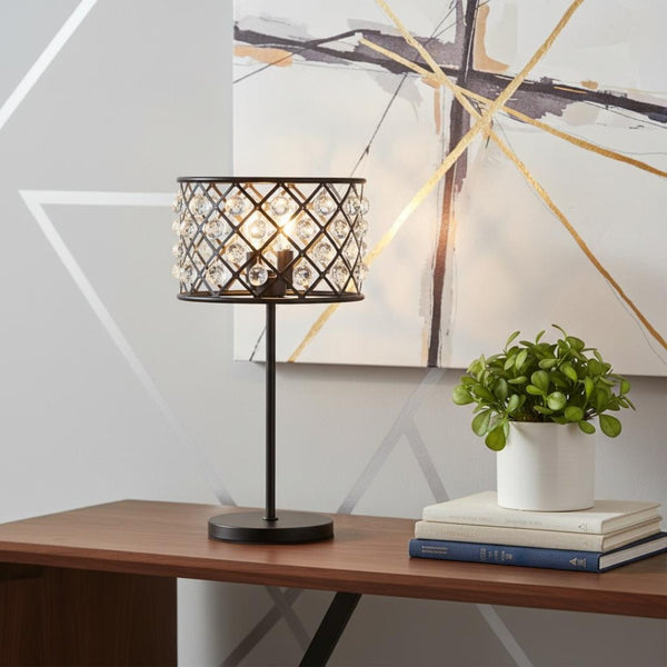 HomeRoots 16" Gold Novelty Table Lamp - Elegant LED Accent Light for Bedrooms, Living Rooms, and Offices 716185