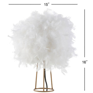 HomeRoots 22" Antiqued Bronze LED Table Lamp with Globe Shade - Stylish Lighting for Home & Office Decor! 716186