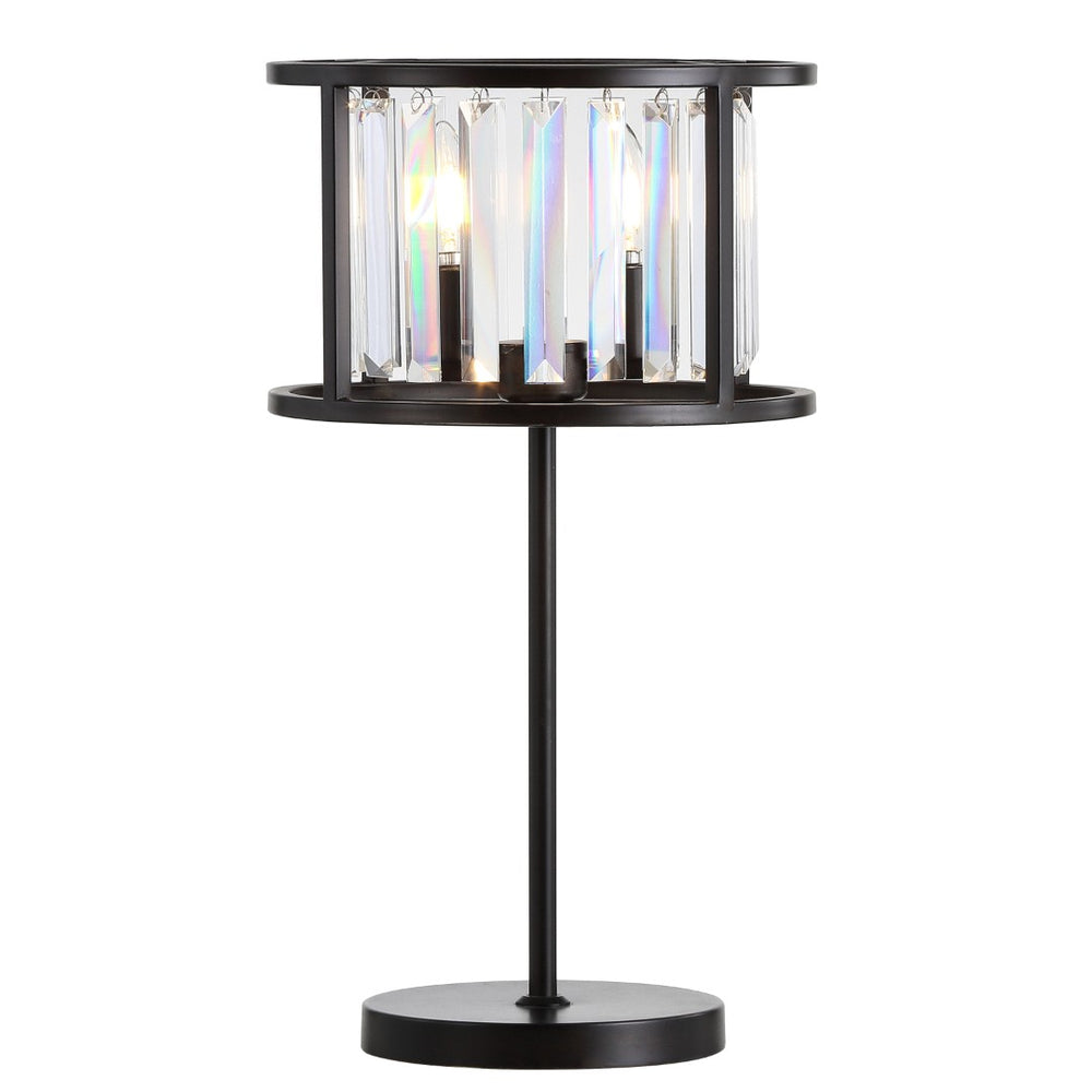 HomeRoots 9" Natural Wood Geometric Table Lamp with Cylinder Shade - Stylish, Modern Design for Any Space 716188