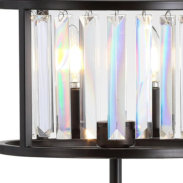 HomeRoots 9" Natural Wood Geometric Table Lamp with Cylinder Shade - Stylish, Modern Design for Any Space 716188