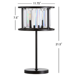 HomeRoots 9" Natural Wood Geometric Table Lamp with Cylinder Shade - Stylish, Modern Design for Any Space 716188