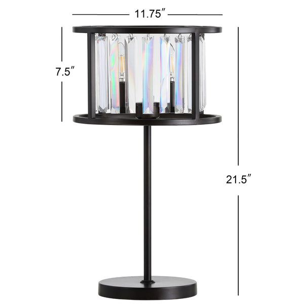 HomeRoots 9" Natural Wood Geometric Table Lamp with Cylinder Shade - Stylish, Modern Design for Any Space 716188