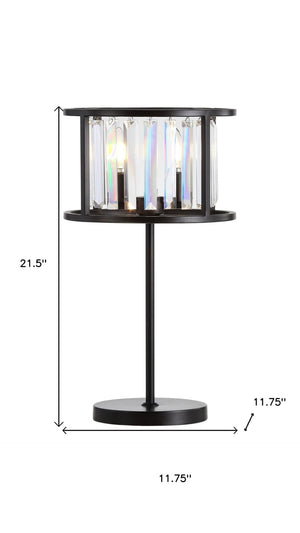 HomeRoots 9" Natural Wood Geometric Table Lamp with Cylinder Shade - Stylish, Modern Design for Any Space 716188