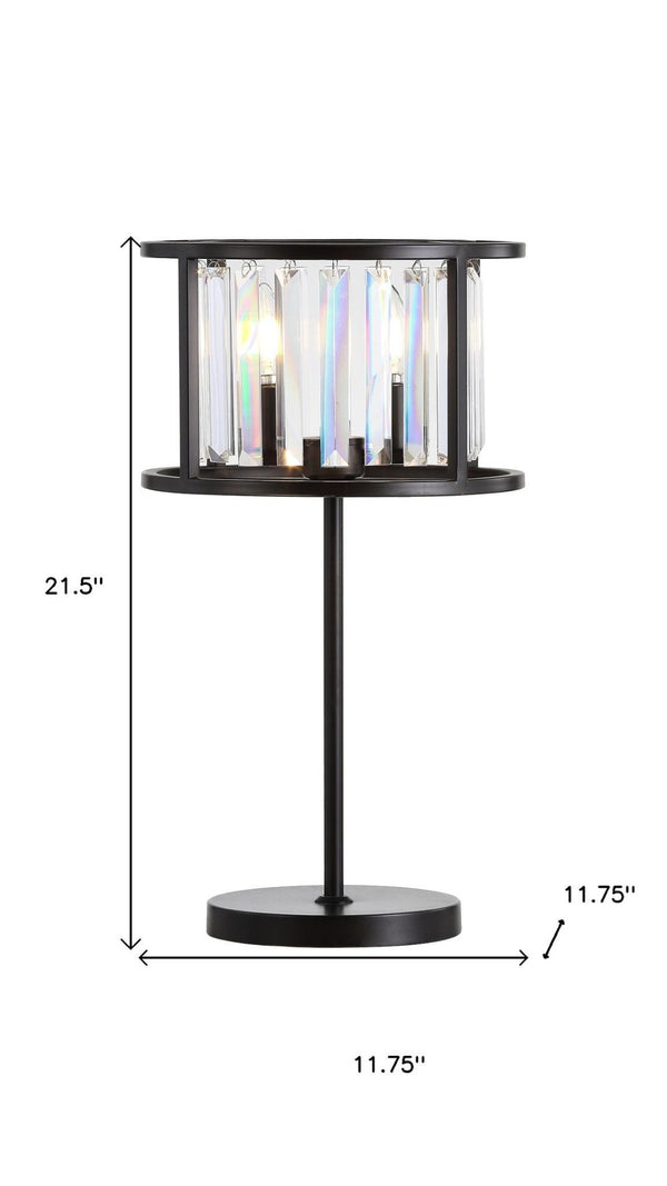 HomeRoots 9" Natural Wood Geometric Table Lamp with Cylinder Shade - Stylish, Modern Design for Any Space 716188