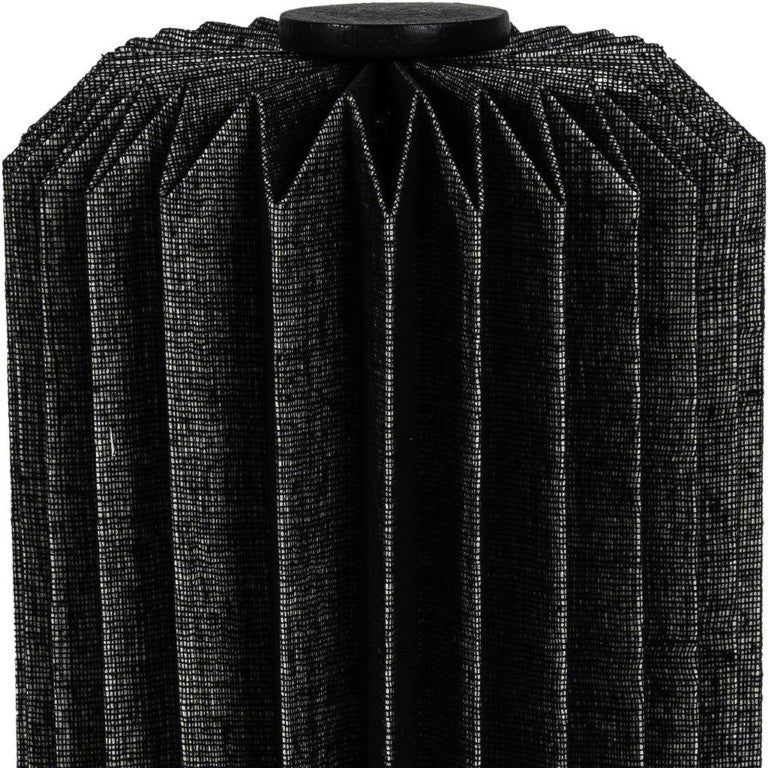 9 Inch Geometric Patterned Bedside Table Lamp with Cylindrical Shade for Modern Decor