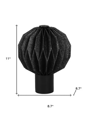 HomeRoots 11" Natural Geometric Table Lamp - Modern LED Globe Shade with Solid Wood Base for Any Room Décor 716190