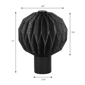 HomeRoots 11" Natural Geometric Table Lamp - Modern LED Globe Shade with Solid Wood Base for Any Room Décor 716190