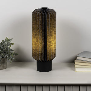 HomeRoots 16" Natural Geometric Table Lamp - Modern LED Light with Chic Cylinder Shade for Stylish Interiors 716192