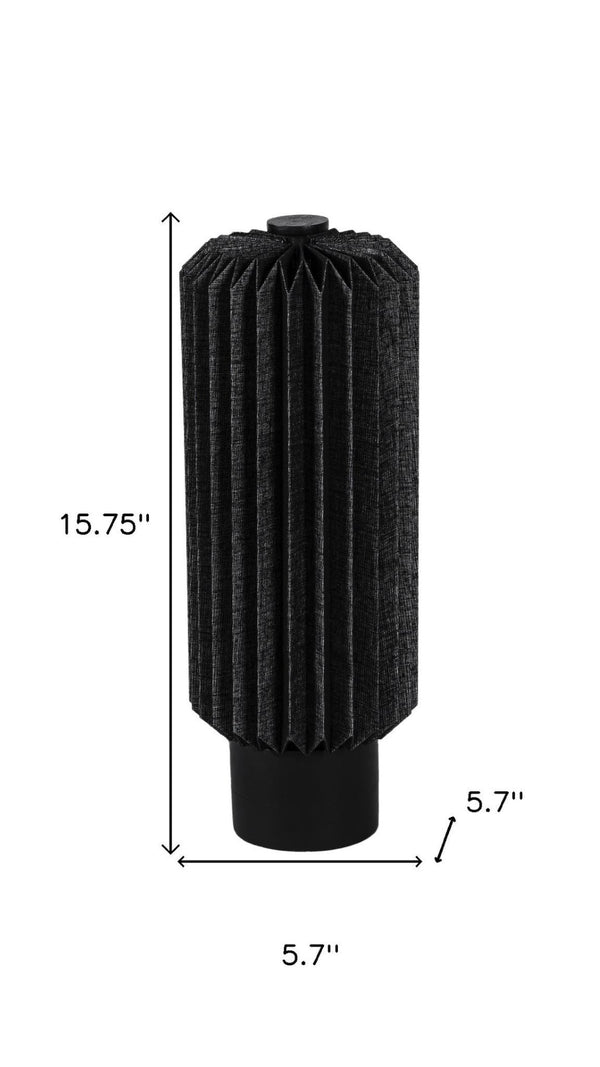 HomeRoots 16" Natural Geometric Table Lamp - Modern LED Light with Chic Cylinder Shade for Stylish Interiors 716192