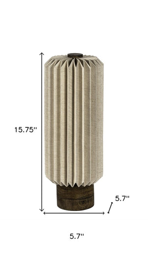 HomeRoots 16" Natural Geometric Table Lamp – Stylish LED Dome Shade for Modern Homes, Warm Glow & Versatile Use 716194