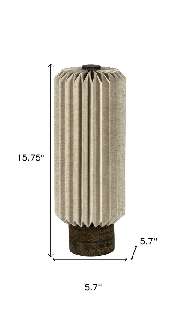 HomeRoots 16" Natural Geometric Table Lamp – Stylish LED Dome Shade for Modern Homes, Warm Glow & Versatile Use 716194