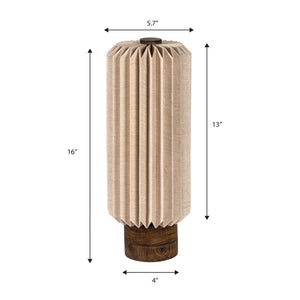 HomeRoots 16" Natural Geometric Table Lamp – Stylish LED Dome Shade for Modern Homes, Warm Glow & Versatile Use 716194