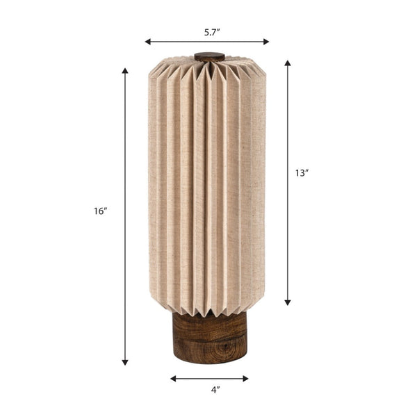 HomeRoots 16" Natural Geometric Table Lamp – Stylish LED Dome Shade for Modern Homes, Warm Glow & Versatile Use 716194
