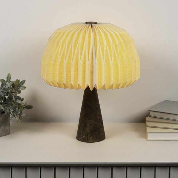 HomeRoots 13" Clear Geometric Table Lamp - Modern LED Illumination with Off-White Cylinder Shade for Any Room 716195