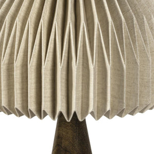 HomeRoots 13" Clear Geometric Table Lamp - Modern LED Illumination with Off-White Cylinder Shade for Any Room 716195