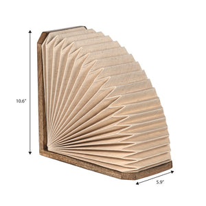 HomeRoots 10" Natural Geometric Table Lamp - Stylish LED Accent Light with Warm Glow for Any Room Décor 716197