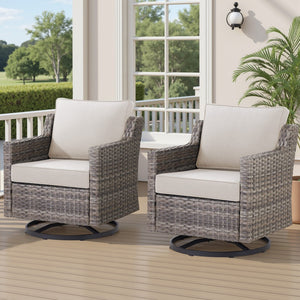 English Elm 73.2" Outdoor Handwoven Rattan 3 Seat Sofa with Olefin Cushions for Porch or Patio Beige T3773P416341
