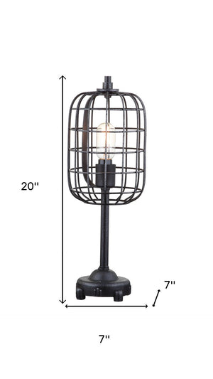 HomeRoots 27" Clear Table Lamp with Brown Rattan Empire Shade - Stylish LED Illumination for Any Room 716202