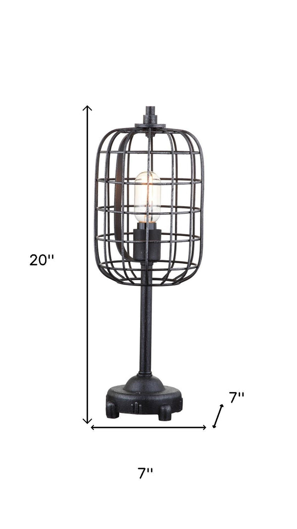 HomeRoots 27" Clear Table Lamp with Brown Rattan Empire Shade - Stylish LED Illumination for Any Room 716202
