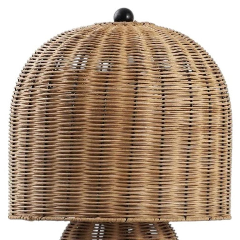 HomeRoots 23 Inch Clear Glass Globe Shade Table Lamp Modern Accent Light for Living Room 716201