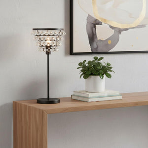 HomeRoots 25" Gold Table Lamp LED - Modern Elegance with Warm Ambient Light for Living Room or Office Décor 716206